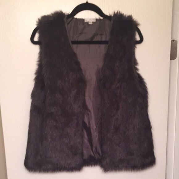 Faux Fur Gray Vest from Charming Charlie - Picture 8 of 8